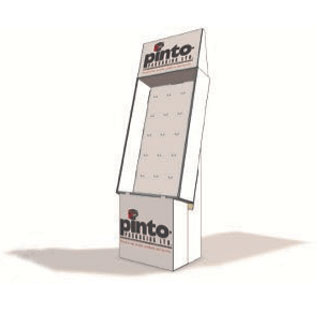 Pinto Display Packaging Custom Quarter Pallet Peg Board Display